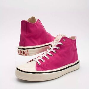 MARNI Fuschia Pink Canvas Sneakers Women's US11 UK8 EU41